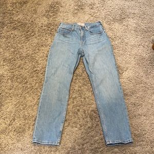 Everlane high waisted straight jeans